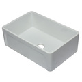 Alfi Brand 30" White Reversible Sgl Fireclay Farmhouse Kitchen Sink AB3020SB-W